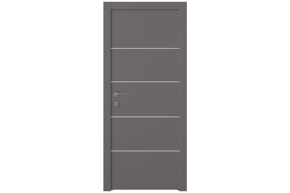 Belldinni Optima 4H Gray Matte Laminated Modern Interior Door - Single Door