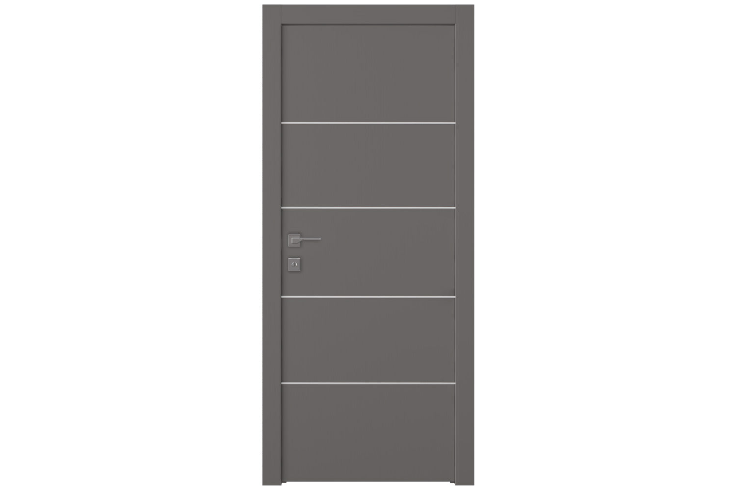 Belldinni Optima 4H Gray Matte Laminated Modern Interior Door - Single Door