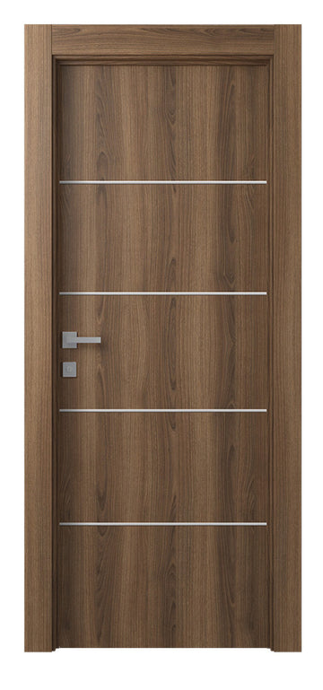 Belldinni Optima 4H Pecan Nutwood Laminated Modern Interior Door