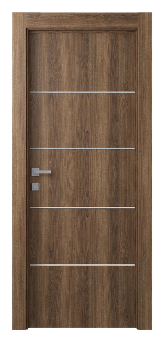 Belldinni Optima 4H Pecan Nutwood Laminated Modern Interior Door