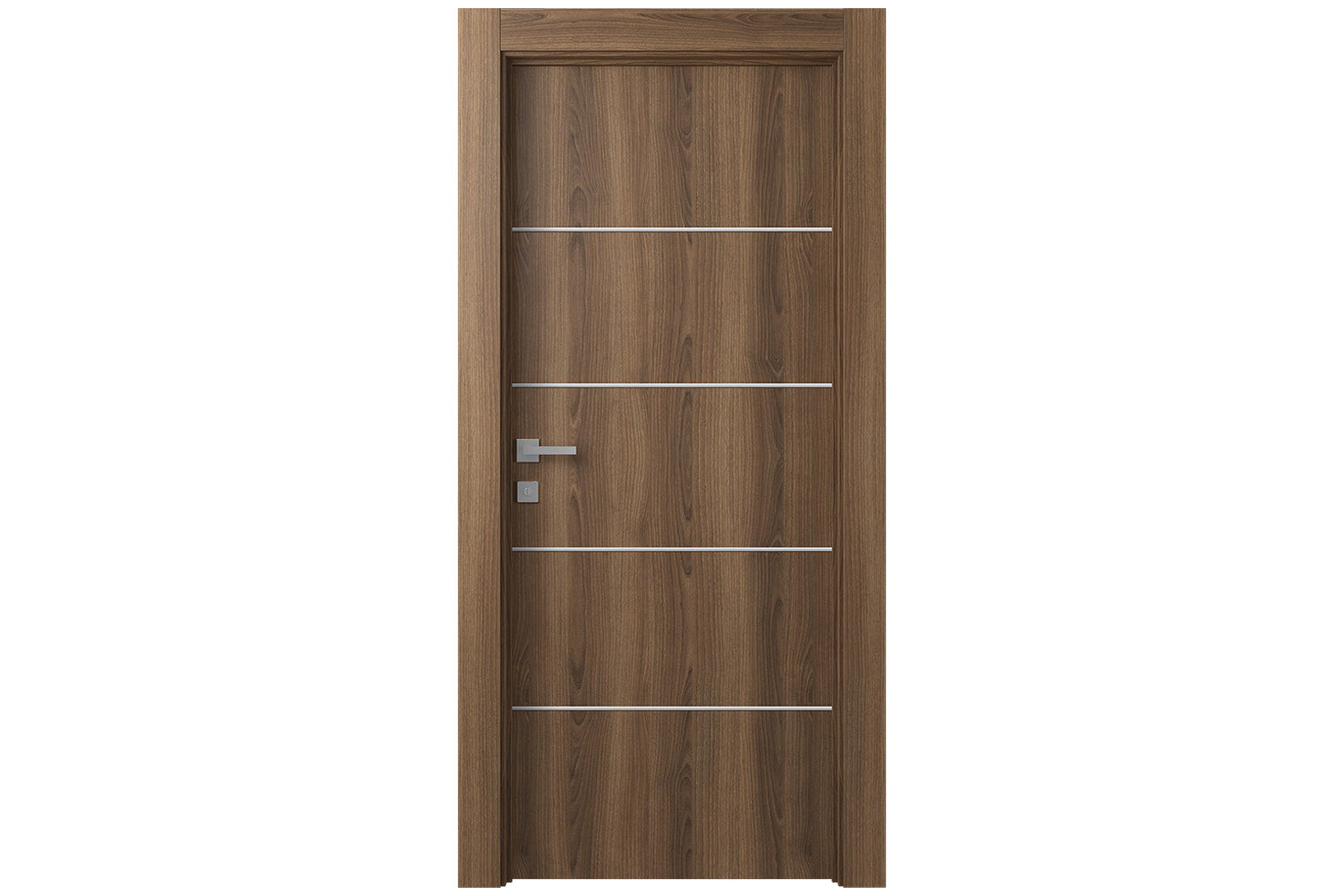 Belldinni Optima 4H Pecan Nutwood Laminated Modern Interior Door - Single Door