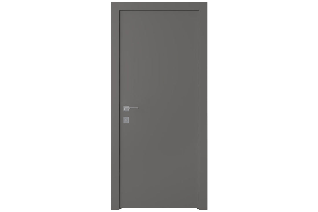 Belldinni Optima Gray Matte Laminated Modern Interior Door - Single Door