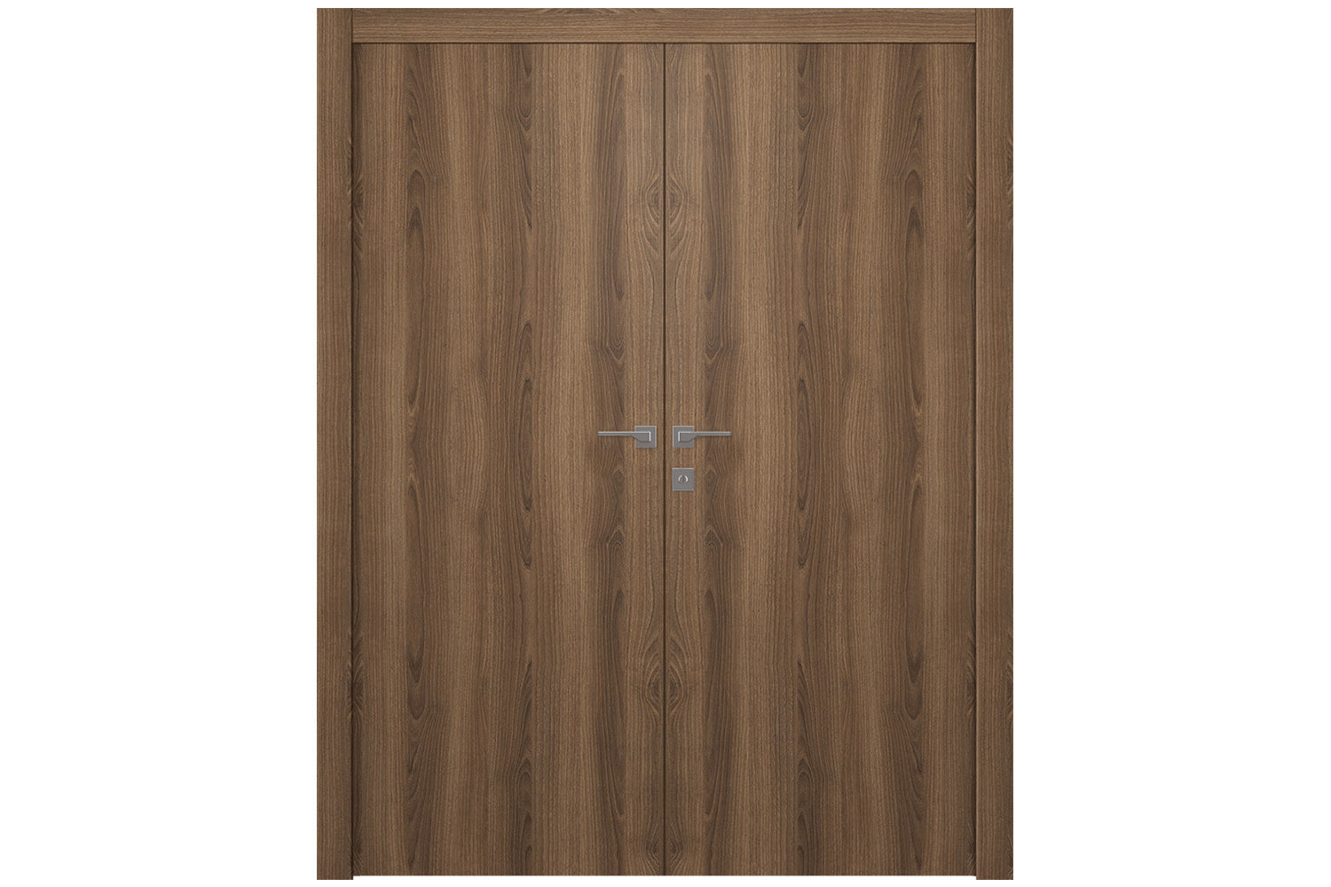 Belldinni Optima Pecan Nutwood Laminated Modern Interior Door - Double Door
