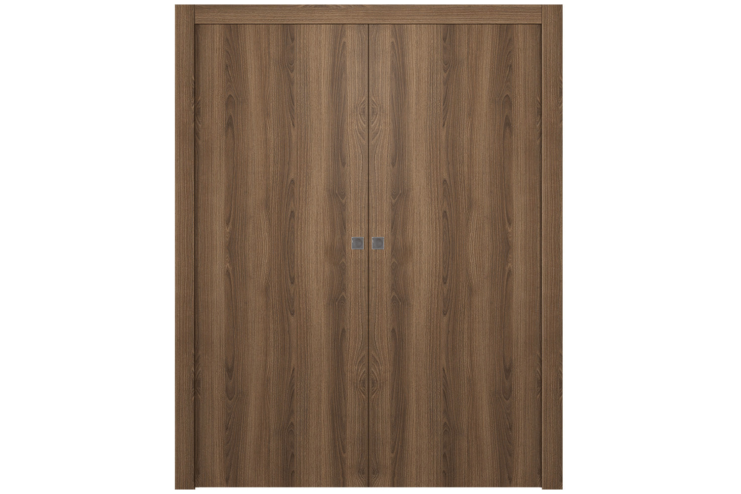 Belldinni Optima Pecan Nutwood Laminated Modern Interior Door - Double Pocket