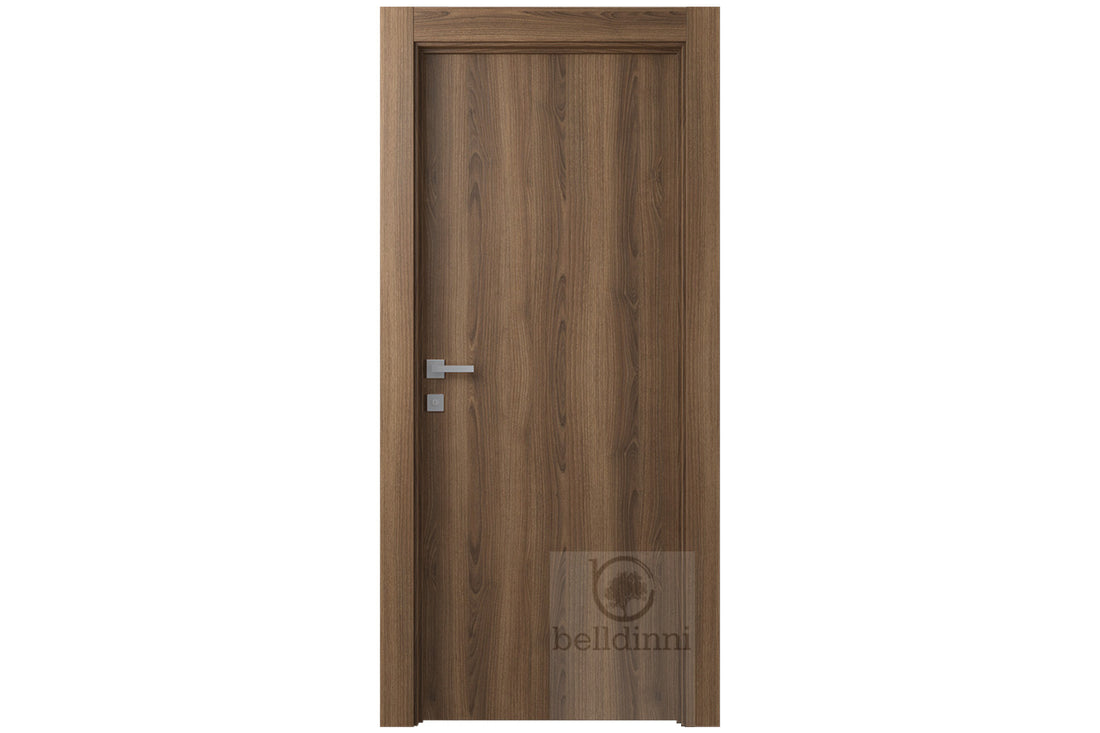 Belldinni Optima Pecan Nutwood Laminated Modern Interior Door - Single Door