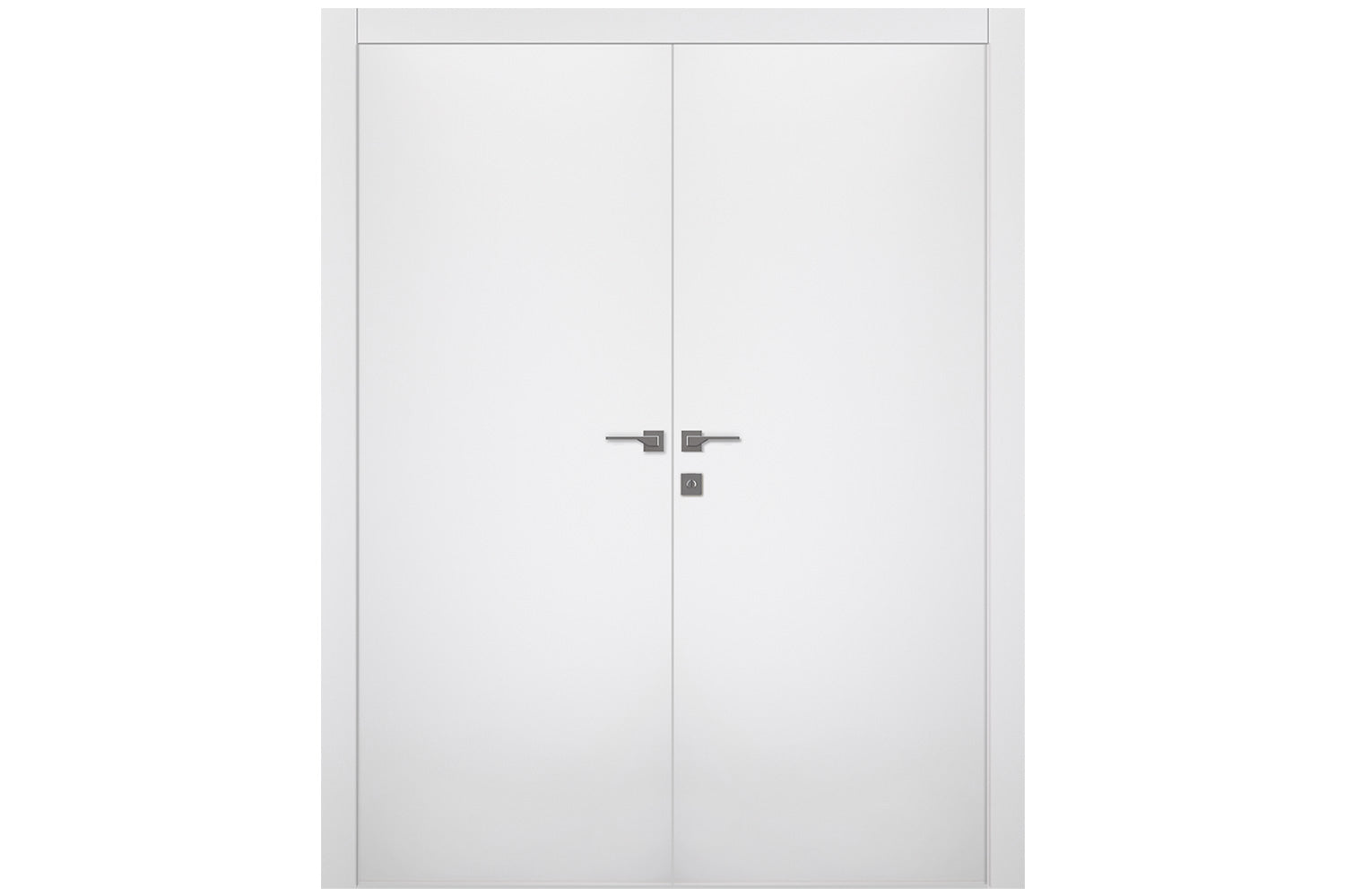Belldinni Optima Snow White Laminated Modern Interior Door - Double Door
