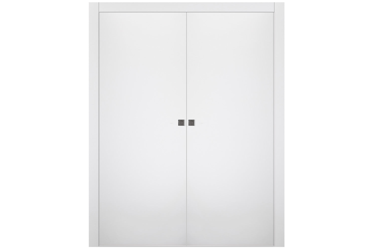 Belldinni Optima Snow White Laminated Modern Interior Door - Double Pocket