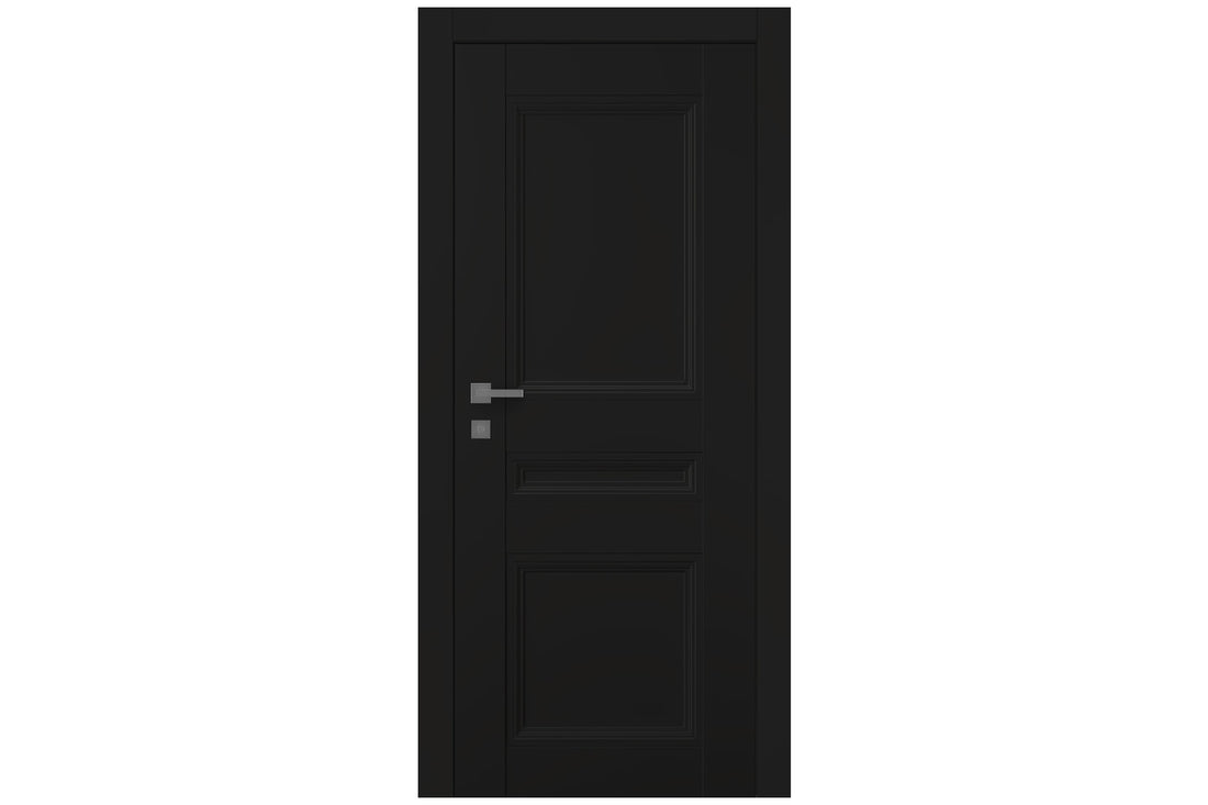 Belldinni Oxford Duo 07 2R Black Matte Modern Interior Door - Single Door