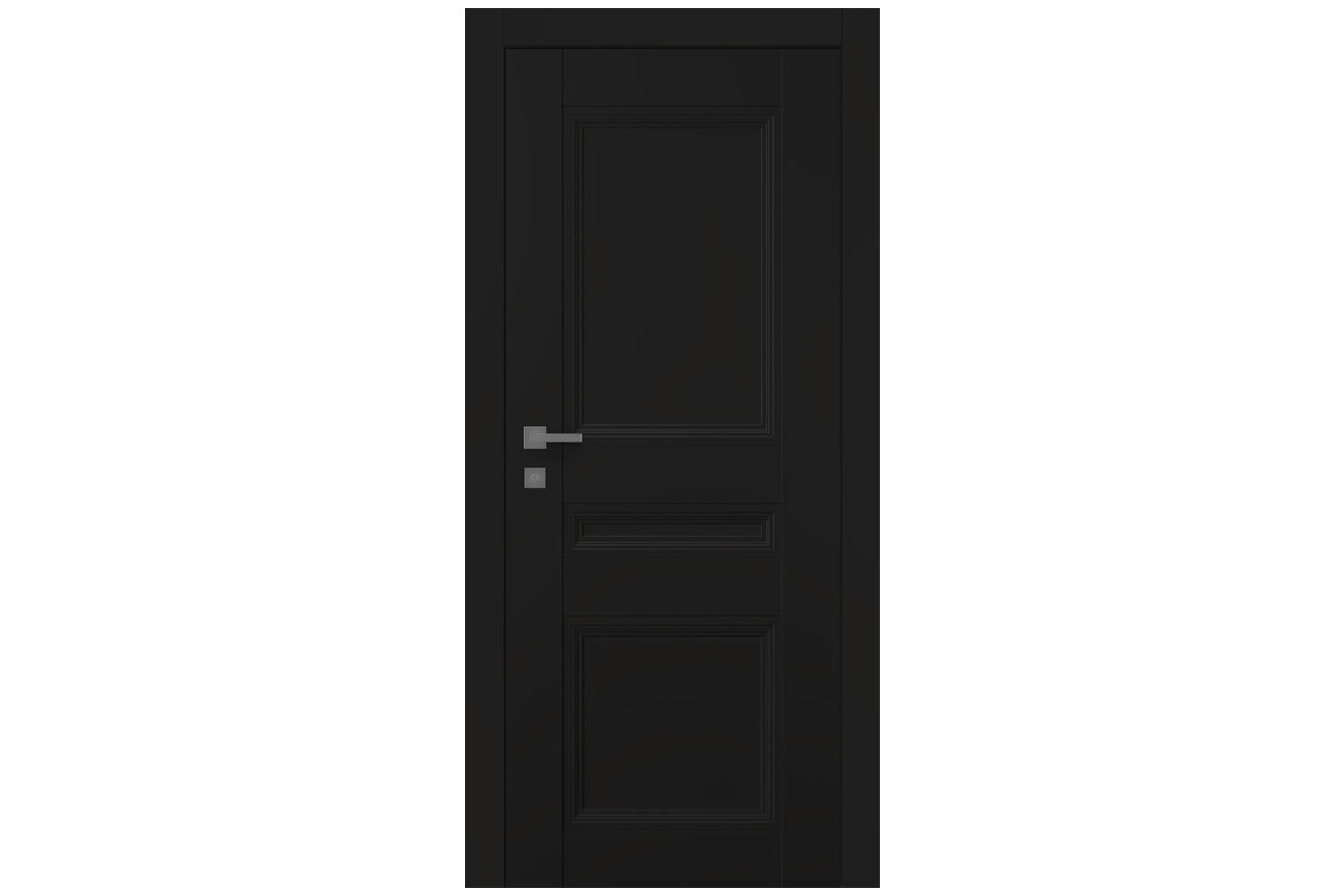 Belldinni Oxford Duo 07 2R Black Matte Modern Interior Door - Single Door