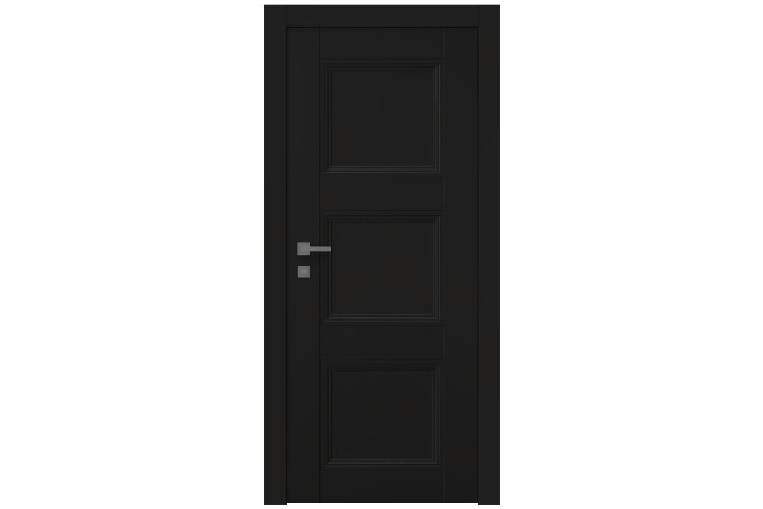 Belldinni Oxford Duo 07 2RN Black Matte Modern Interior Door - Single Door