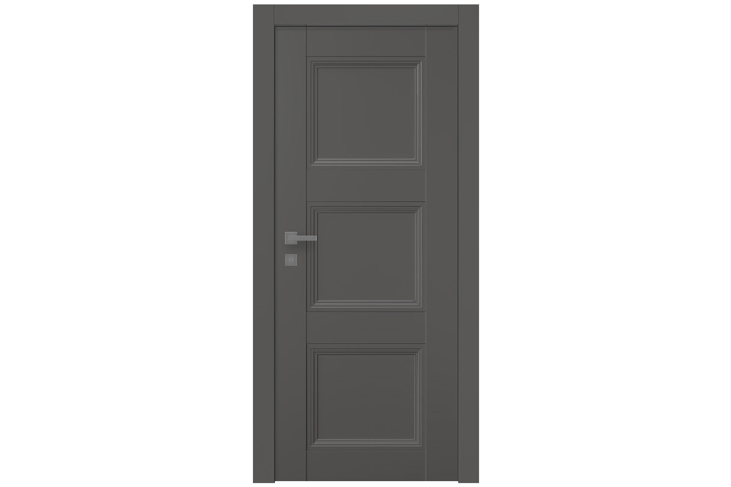 Belldinni Oxford Duo 07 2RN Gray Matte Modern Interior Door - Single Door