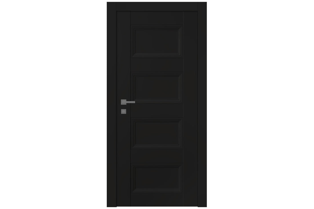 Belldinni Oxford Duo 07 3R Black Matte Modern Interior Door - Single Door