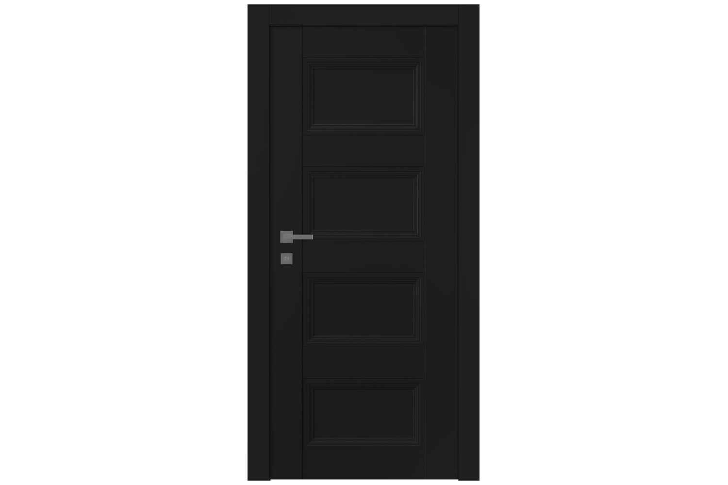 Belldinni Oxford Duo 07 3R Black Matte Modern Interior Door - Single Door