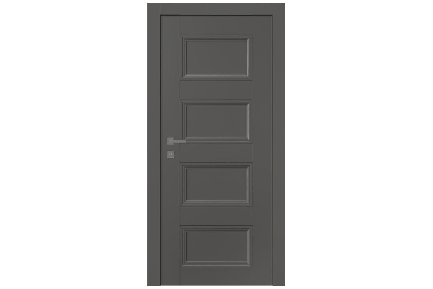 Belldinni Oxford Duo 07 3R Gray Matte Modern Interior Door - Single Door