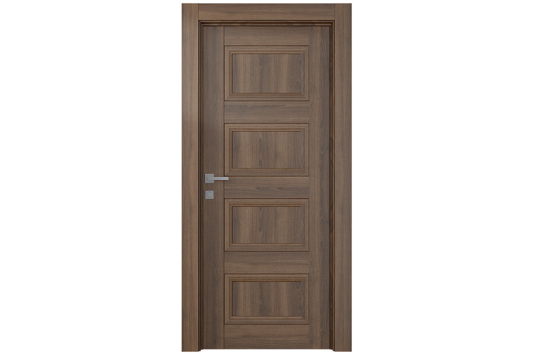 Belldinni Oxford Duo 07 3R Pecan Nutwood Modern Interior Door - Single Door