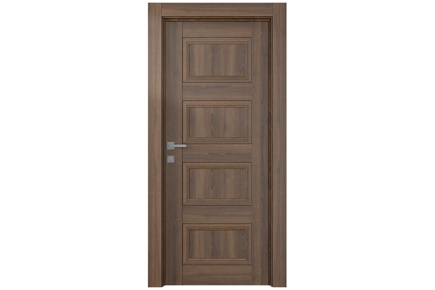 Belldinni Oxford Duo 07 3R Pecan Nutwood Modern Interior Door - Single Door