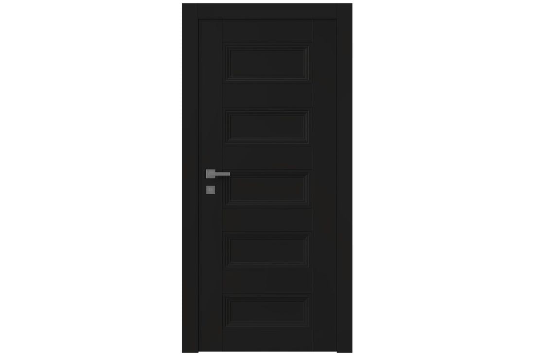 Belldinni Oxford Duo 07 4R Black Matte Modern Interior Door - Single Door