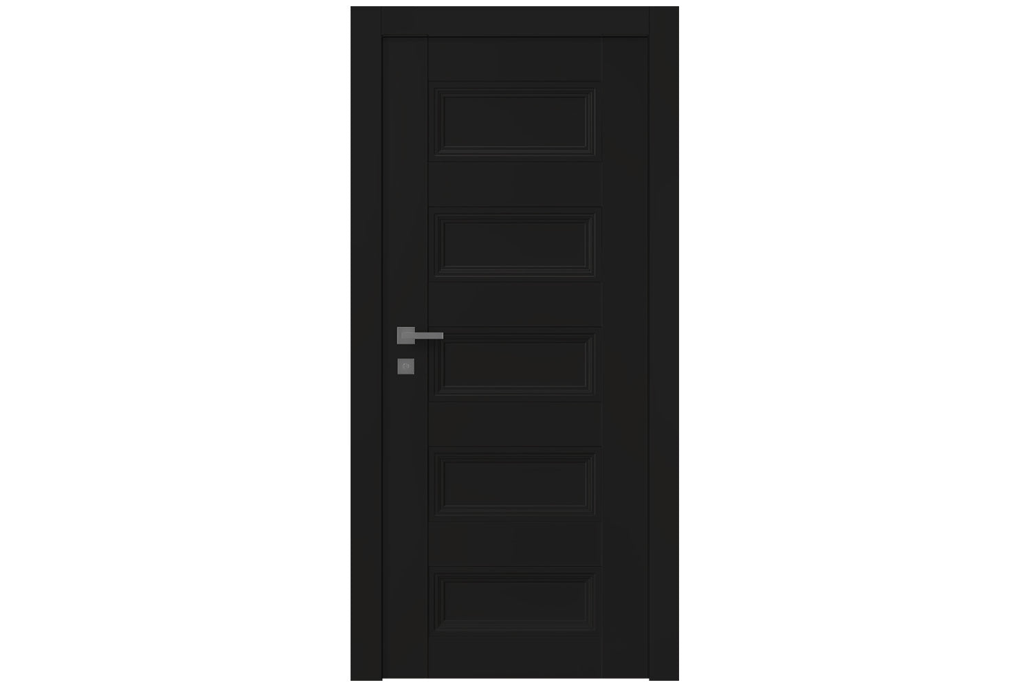 Belldinni Oxford Duo 07 4R Black Matte Modern Interior Door - Single Door