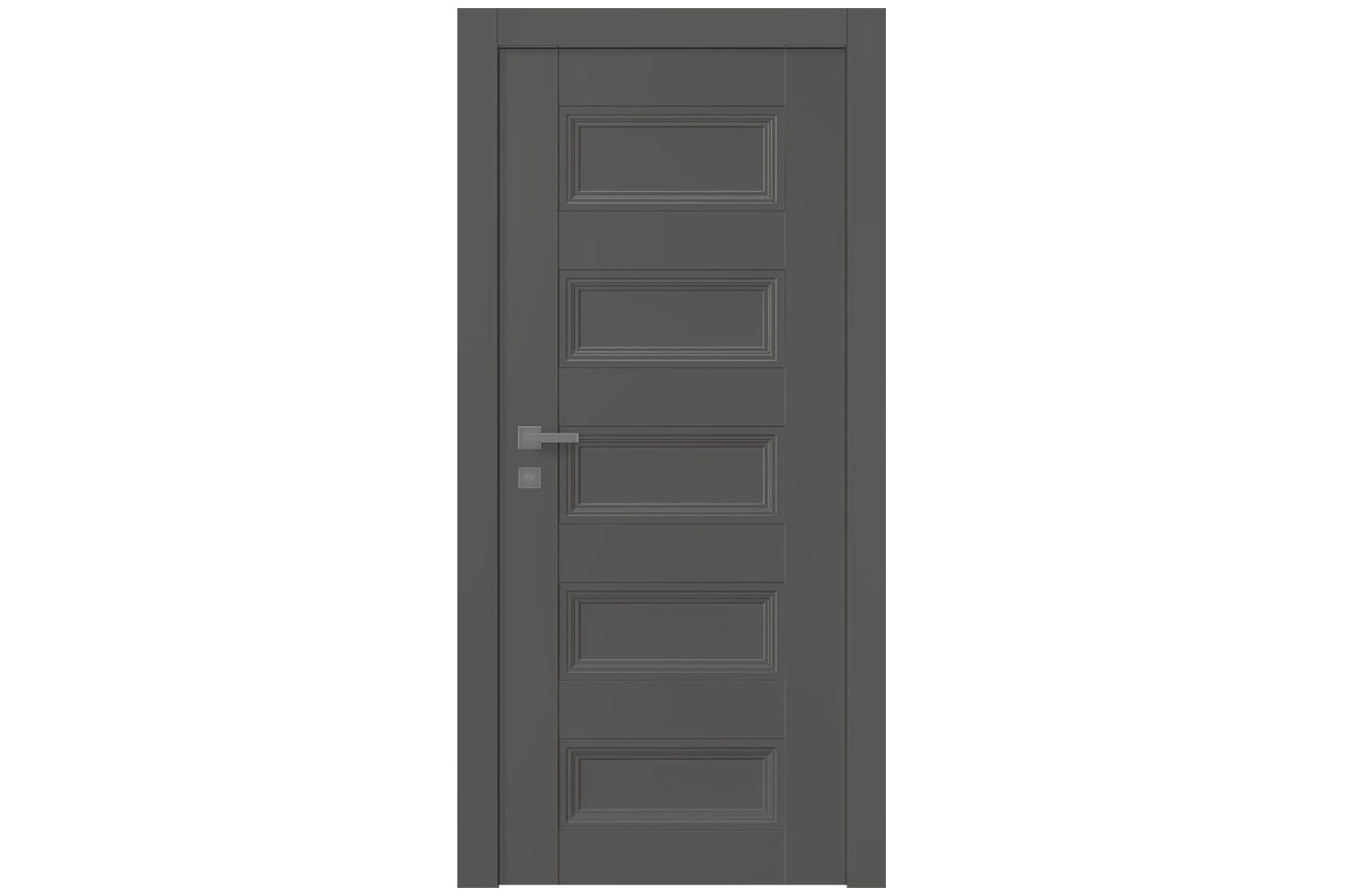 Belldinni Oxford Uno 07 4R Gray Matte Modern Interior Door - Single Door