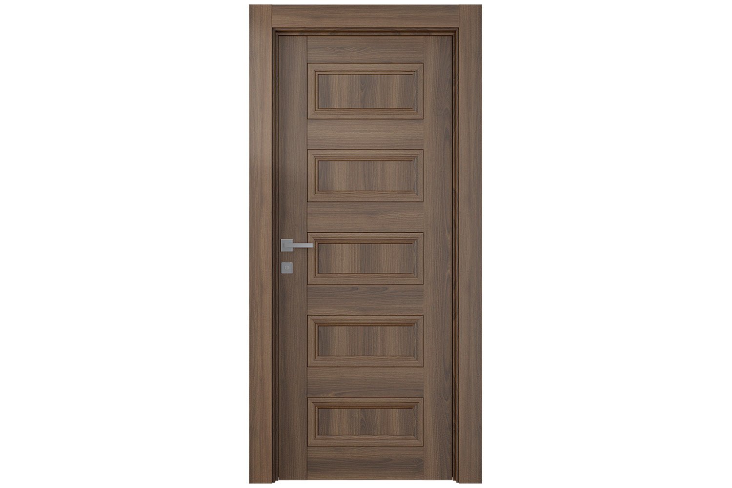 Belldinni Oxford Duo 07 4R Pecan Nutwood Modern Interior Door - Single Door