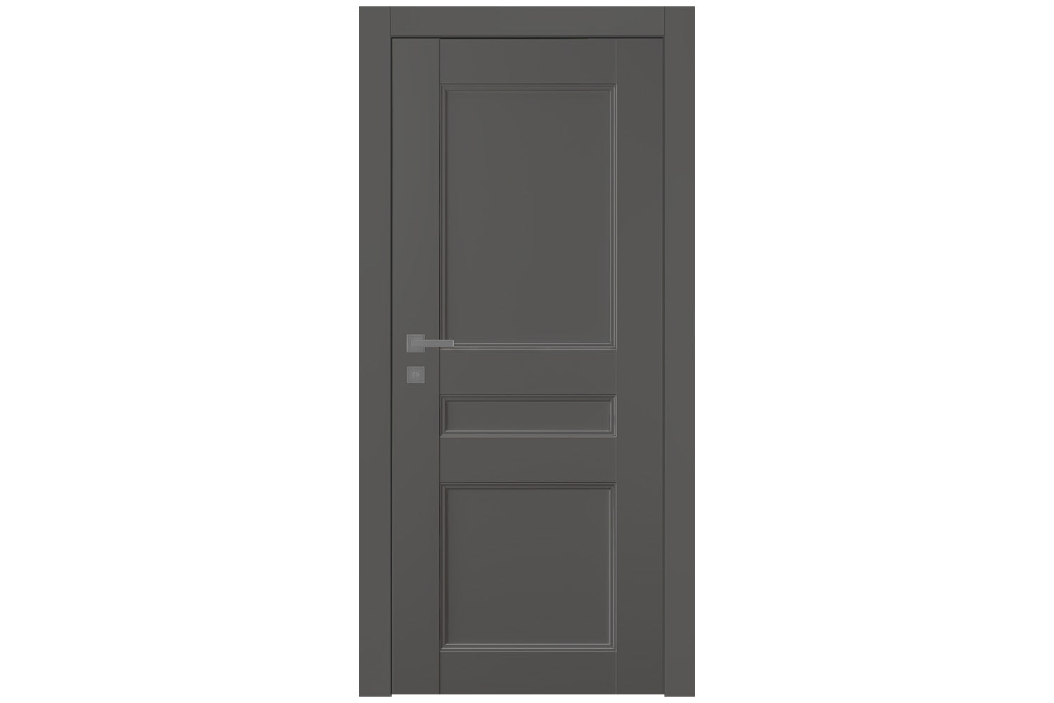 Belldinni Oxford Uno 07 2R Gray Matte Modern Interior Door - Single Door