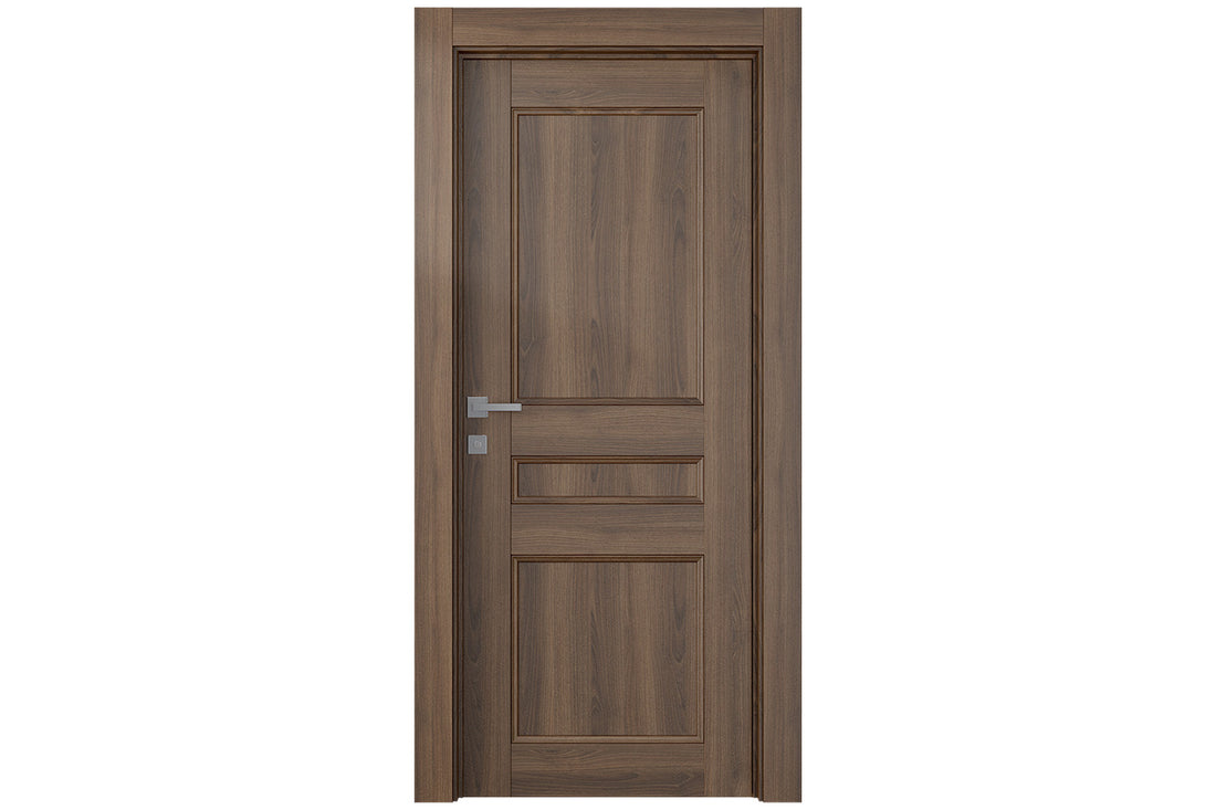 Belldinni Oxford Uno 07 2R Pecan Nutwood Modern Interior Door - Single Door