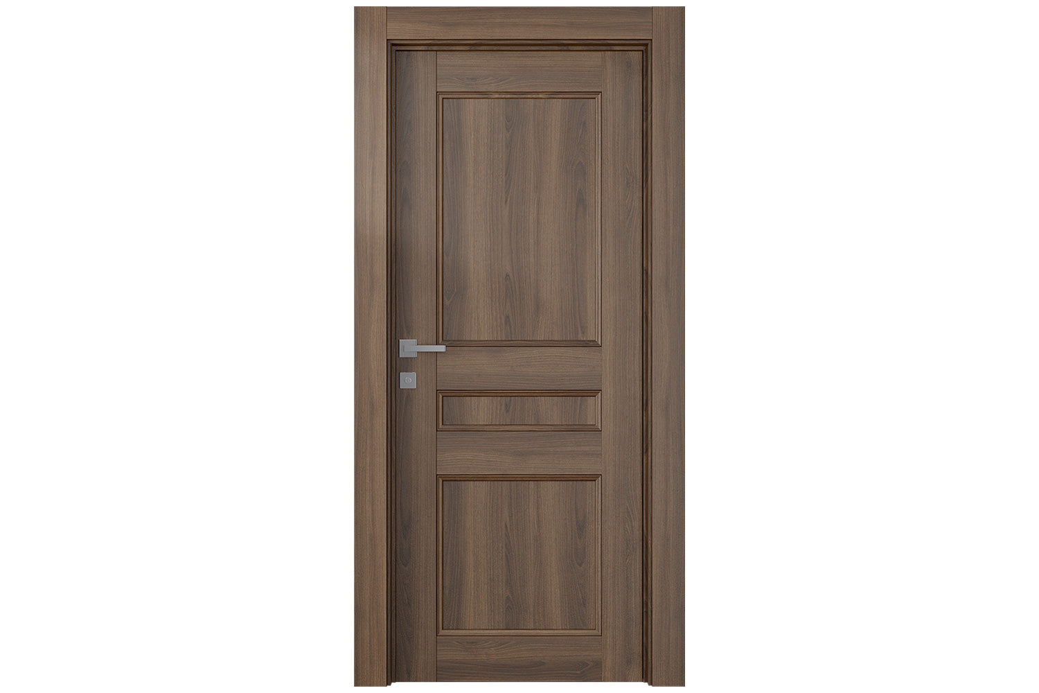 Belldinni Oxford Uno 07 2R Pecan Nutwood Modern Interior Door - Single Door
