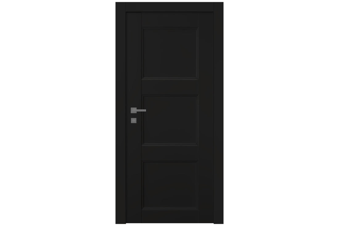 Belldinni Oxford Uno 07 2RN Black Matte Modern Interior Door - Single Door