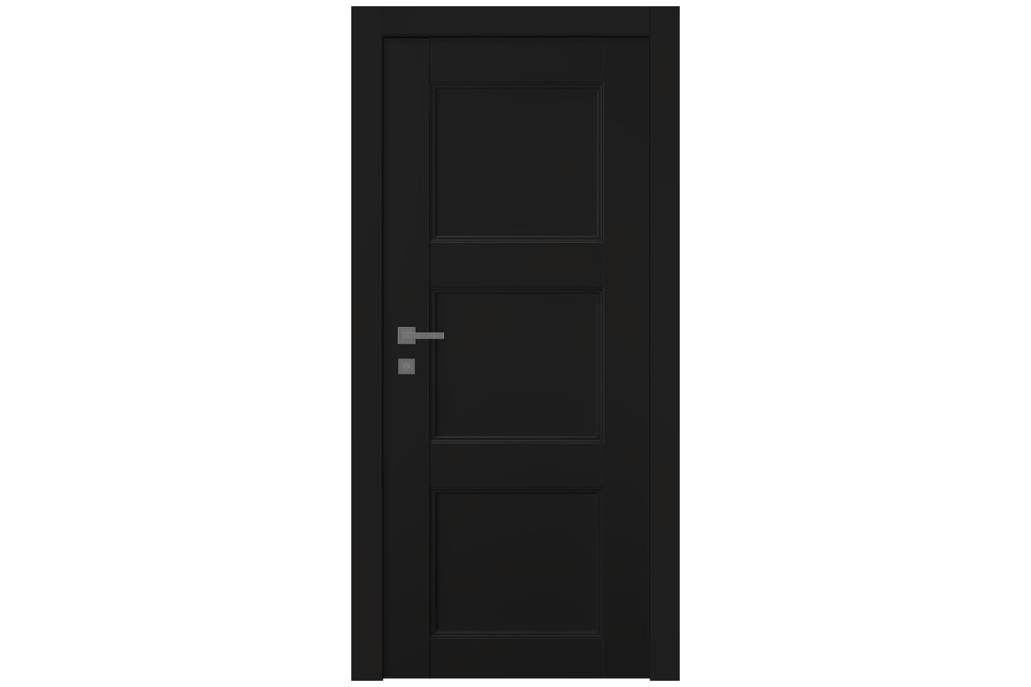 Belldinni Oxford Uno 07 2RN Black Matte Modern Interior Door - Single Door