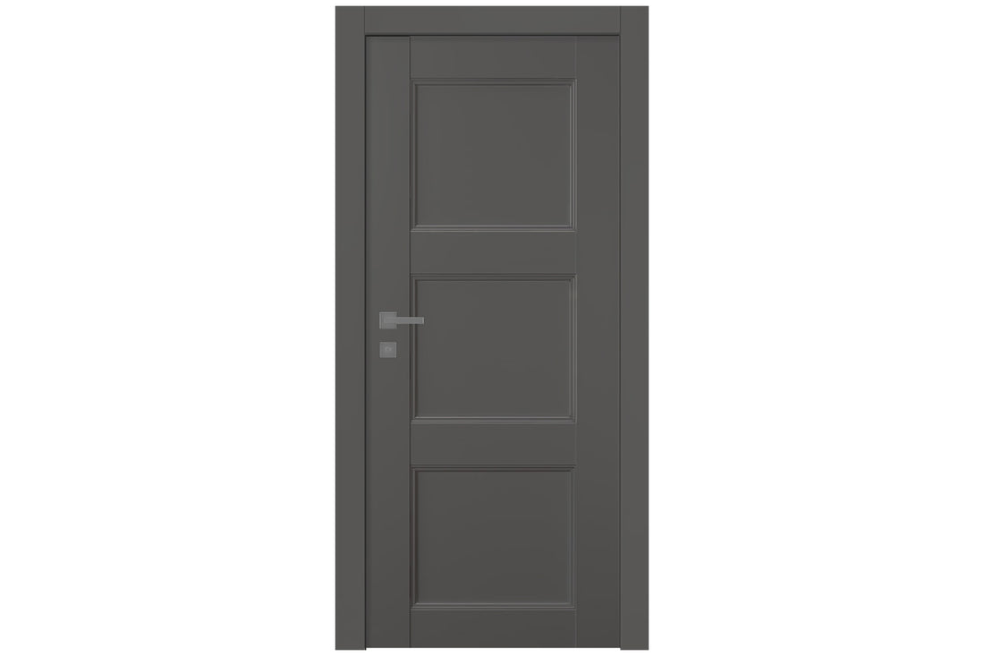 Belldinni Oxford Uno 07 2RN Gray Matte Modern Interior Door - Single Door