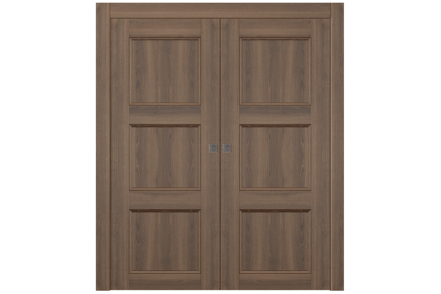 Belldinni Oxford Uno 07 2RN Pecan Nutwood Modern Interior Door - Double Pocket