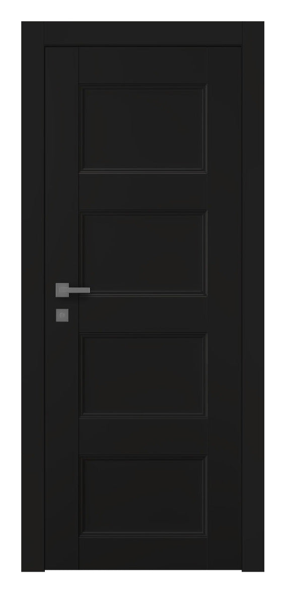 Belldinni Oxford Uno 07 3R Black Matte Modern Interior Door