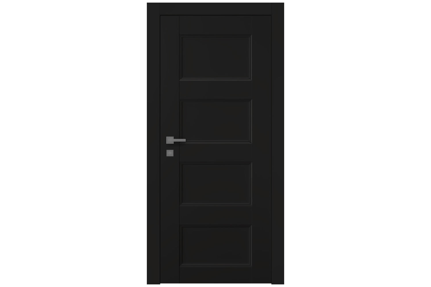 Belldinni Oxford Uno 07 3R Black Matte Modern Interior Door - Single Door