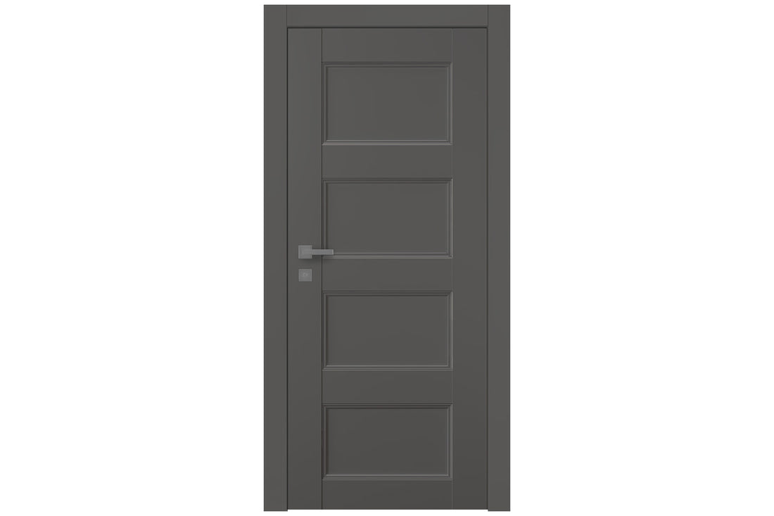 Belldinni Oxford Uno 07 3R Gray Matte Modern Interior Door - Single Door