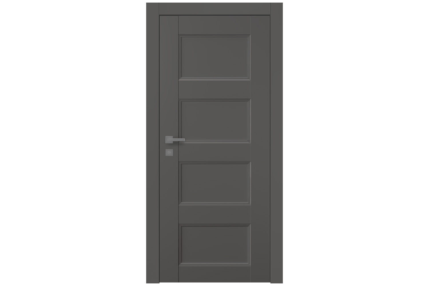 Belldinni Oxford Uno 07 3R Gray Matte Modern Interior Door - Single Door