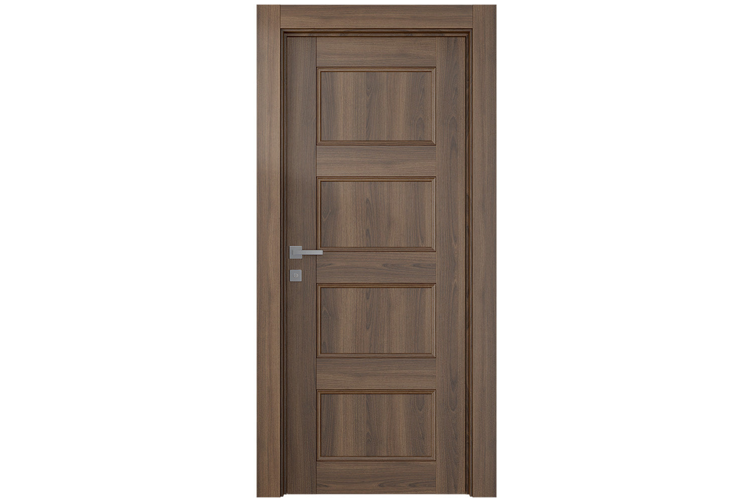 Belldinni Oxford Uno 07 3R Pecan Nutwood Modern Interior Door - Single Door