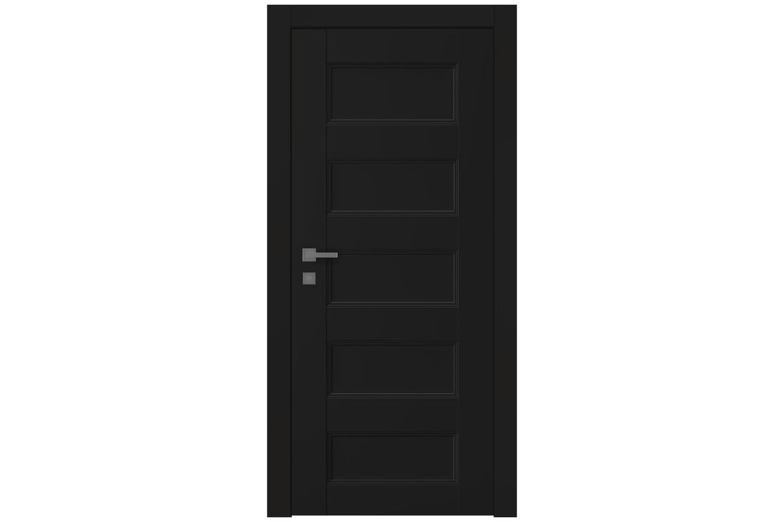 Belldinni Oxford Uno 07 4R Black Matte Modern Interior Door - Single Door