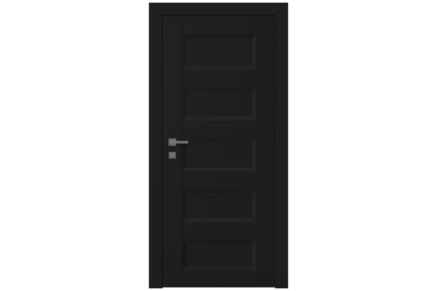 Belldinni Oxford Uno 07 4R Black Matte Modern Interior Door - Single Door