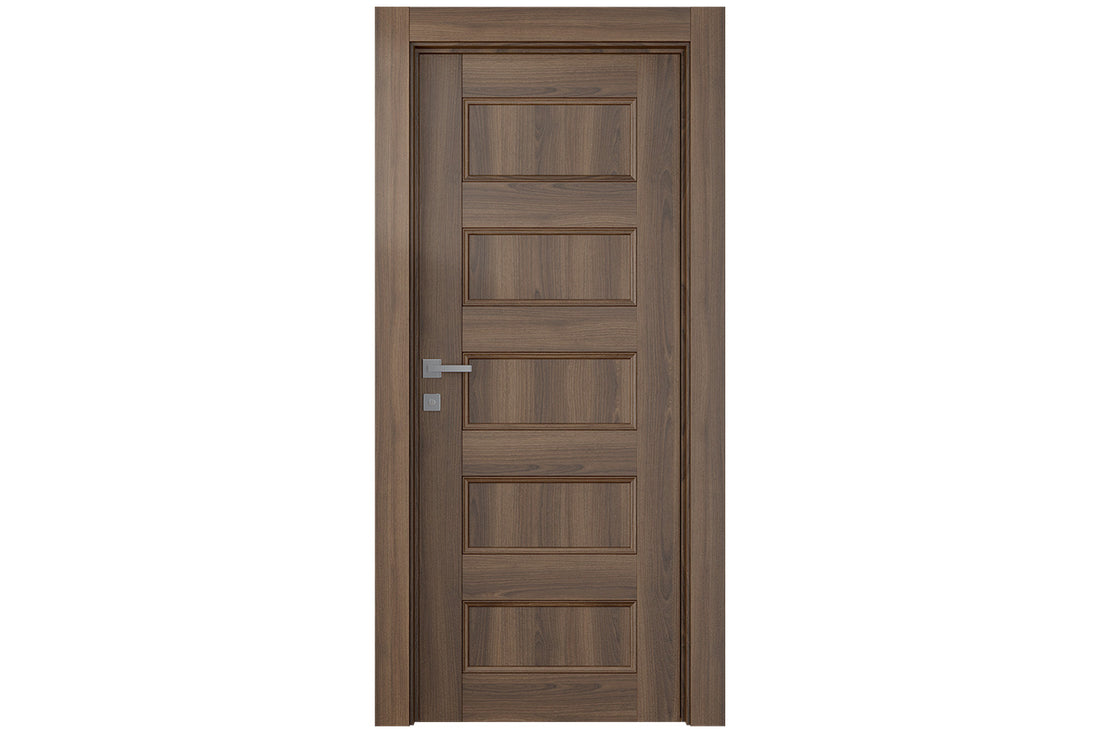 Belldinni Oxford Uno 07 4R Pecan Nutwood Modern Interior Door - Single Door