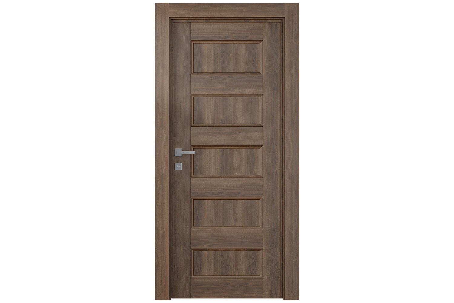 Belldinni Oxford Uno 07 4R Pecan Nutwood Modern Interior Door - Single Door