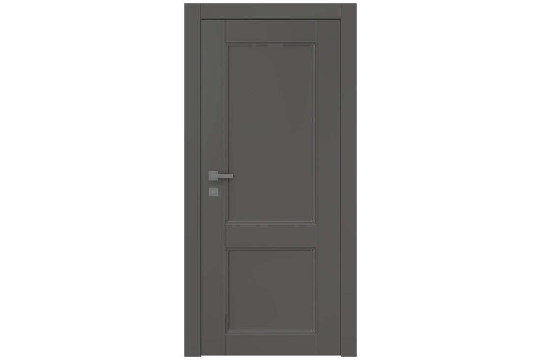 Belldinni Oxford Uno 07 R Gray Matte Modern Interior Door - Single Door