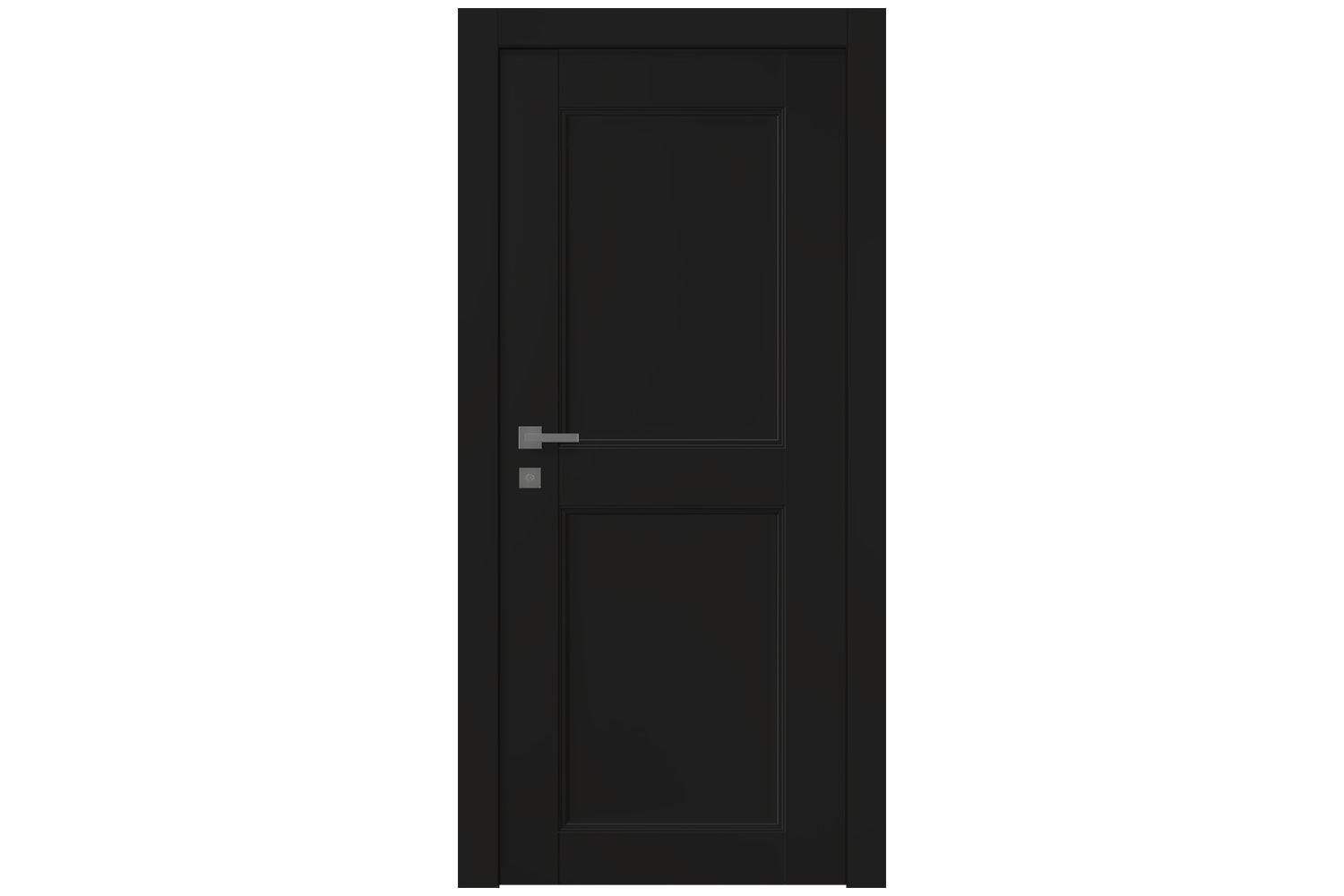Belldinni Oxford Uno 07 RN Black Matte Modern Interior Door - Single Door