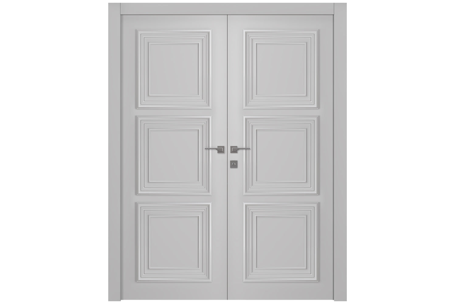 Belldinni Palazzo 3 Primed Modern Interior Door - Double Door