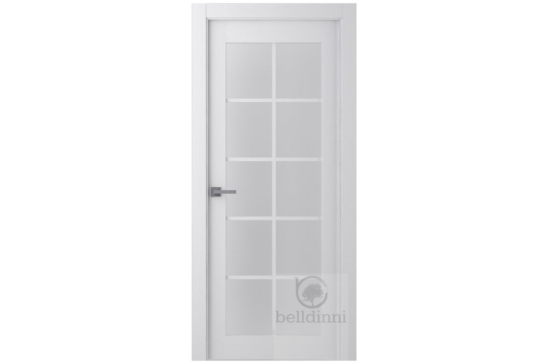 Belldinni Palladio 10 Light Vetro Bianco Noble Wood Veneer Modern Interior Door - Single Door
