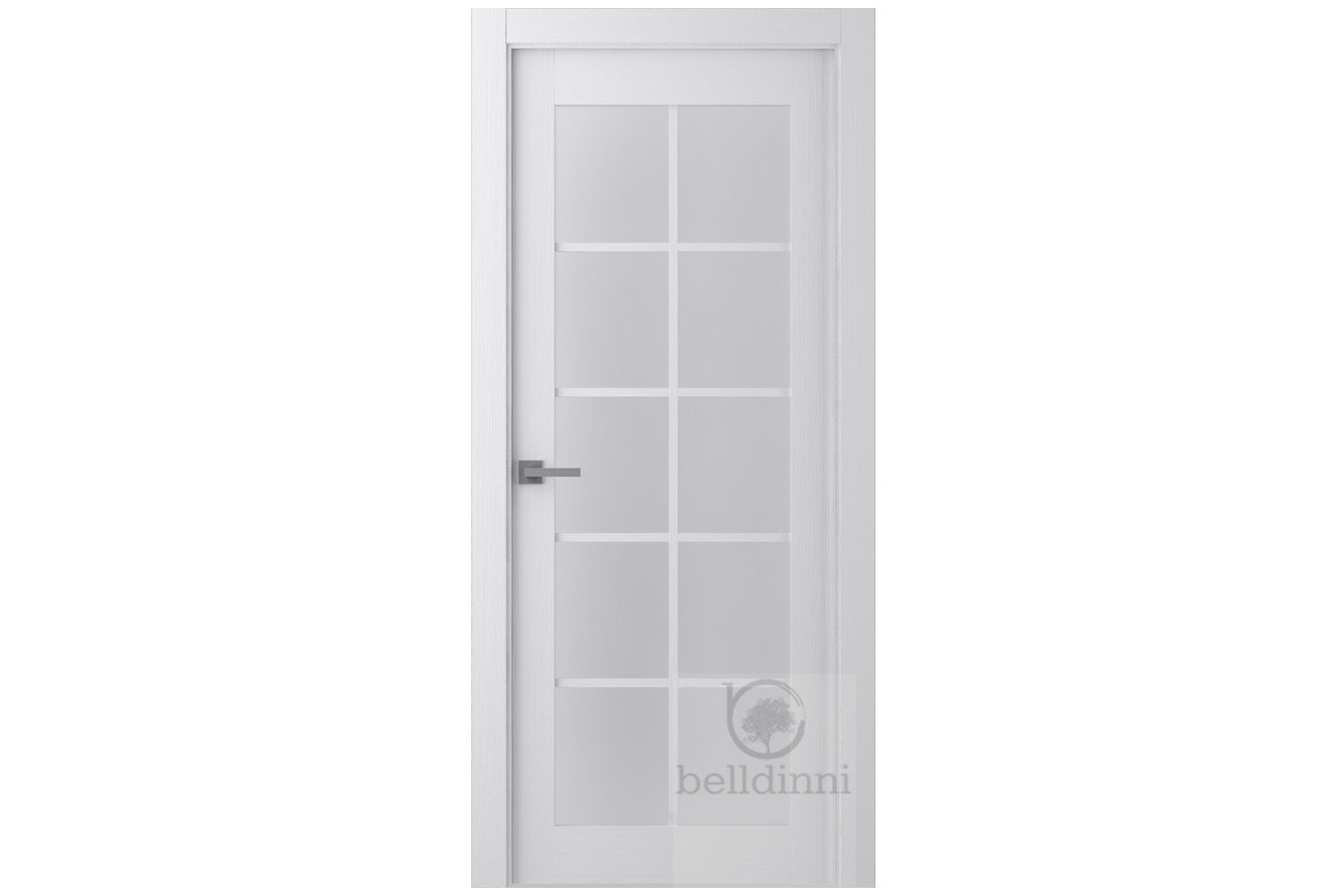 Belldinni Palladio 10 Light Vetro Bianco Noble Wood Veneer Modern Interior Door - Single Door