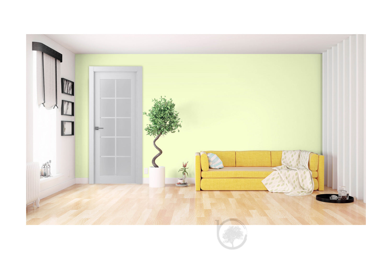 Belldinni Palladio 10 Light Vetro Bianco Noble Wood Veneer Modern Interior Door