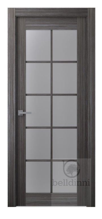 Belldinni Palladio 10 Lite Vetro Gray Oak Wood Veneer Modern Interior Door