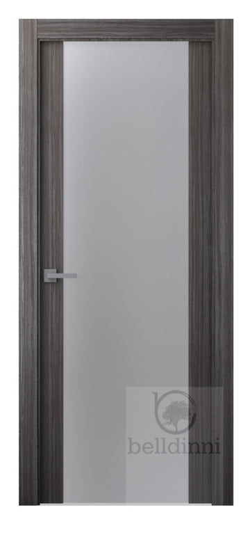 Belldinni Palladio 207 Vetro Gray Oak Wood Veneer Modern Interior Door