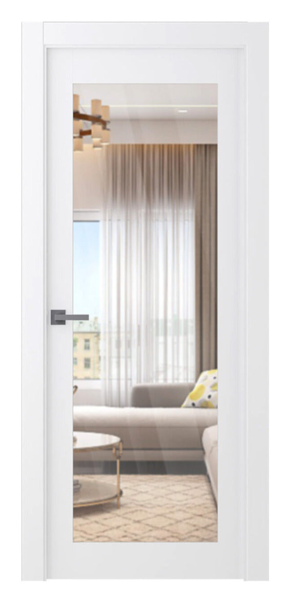 Belldinni Palladio 207 Clear Vetro Bianco Noble Wood Veneer Modern Interior Door