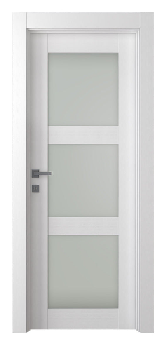 Belldinni Palladio 3 Lite Vetro Bianco Noble Wood Veneer Modern Interior Door